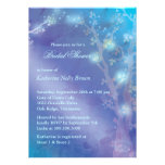 Blue Shimmer Cute Winter Bridal Shower Invitations