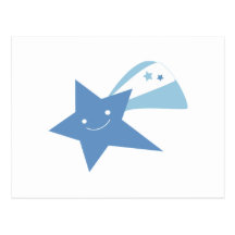Blue Shooting Star Post Card