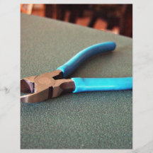 Blue side cutter on table personalized flyer