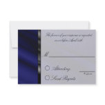 Blue Silk Reply Card Invites