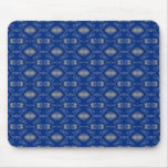 Blue Silver Mosaic Mousepad