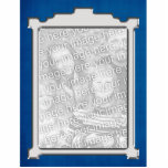 Blue & silver Photo frame Ornament Cut Outs