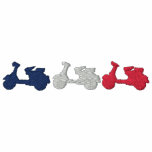 Blue Silver & Red Embroidered fleece jackets