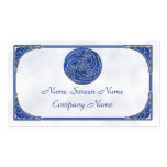 Blue Silver Triskel Business Card Template