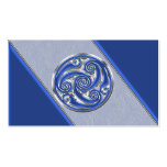 Blue Silver Triskel Business Card Templates