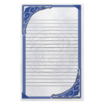 Blue Silver Triskel Lined Stationery Paper