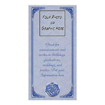 Blue Silver Triskel Photo Greeting Card