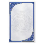 Blue Silver Triskel Custom Stationery