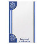 Blue Silver Triskel Custom Stationery