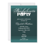 Blue Simple Bachelorette Party Invitation