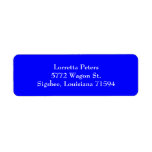 Blue Simple Plain Return Address Labels