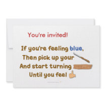 Blue Skew Woodturning Poem