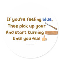 Blue Skew Woodturning Poem