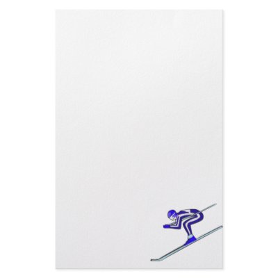 Blue Ski Fast Custom Stationery by shopaholicchick