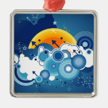 Blue Skies Christmas Ornament