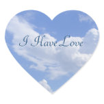 Blue Skies Heart Stickers