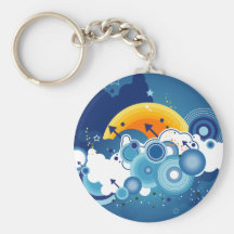 Blue Skies Keychain