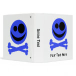 Blue Skull and Crossbones. Vinyl Binders