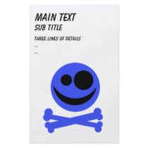 Blue Skull and Crossbones. Custom Flyer