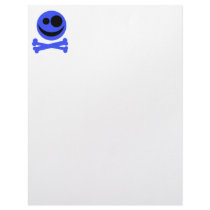 Blue Skull and Crossbones. Letterhead Design