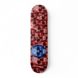 Blue Skull Deck Skate Board