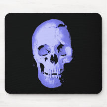 Blue Skull Pop Art Fantasy Mouse Pad