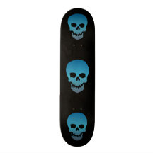 Blue Skull Skateboard