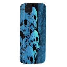 Blue Skulls iPhone 4/4s Mate ID Case iPhone 4 Covers