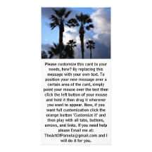Blue Sky and Palm Trees Photo Card Template