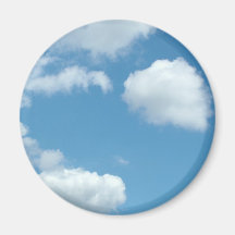 blue sky and white clouds fridge magnets