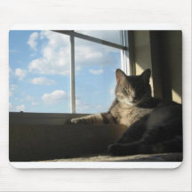 blue sky cat mouse mat