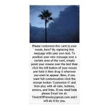 Blue Sky Lone Palm Tree Personalized Photo Card
