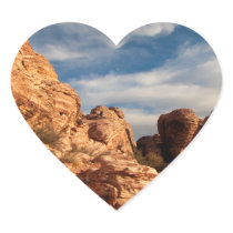 Blue Sky Meets Red Rock Heart Sticker