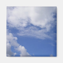 Blue Sky, White Clouds Fridge Magnet