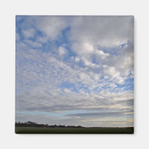 Blue sky with clouds in evening magnet