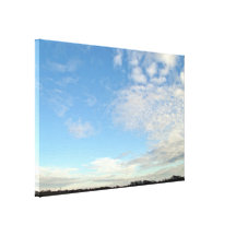 Blue Sky With Clouds Stretched Canvas Prints