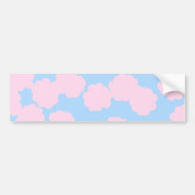 Blue Sky with Pink Clouds Pattern. Bumper Stickers