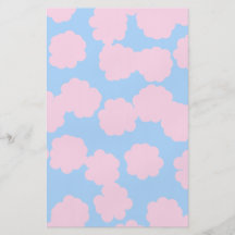 Blue Sky with Pink Clouds Pattern. Flyer