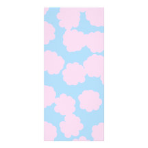 Blue Sky with Pink Clouds Pattern. Rack Card Template