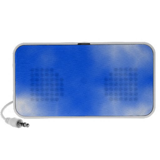 Blue sky with white clouds. mp3 speakers