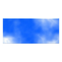 Blue sky with white clouds. rack card