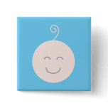 Blue Smile Baby Button
