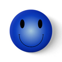Blue Smiley Pin