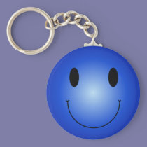 Blue Smiley keychains