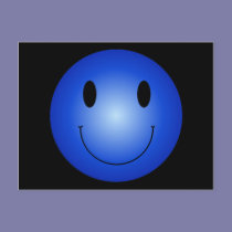 Blue Smiley postcards