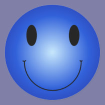 Blue Smiley stickers