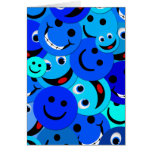 BLUE SMILEYS COLLAGE CARD