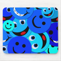 BLUE SMILEYS COLLAGE