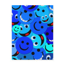 BLUE SMILEYS COLLAGE