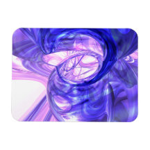 Blue Smoke Abstract Large Magnet